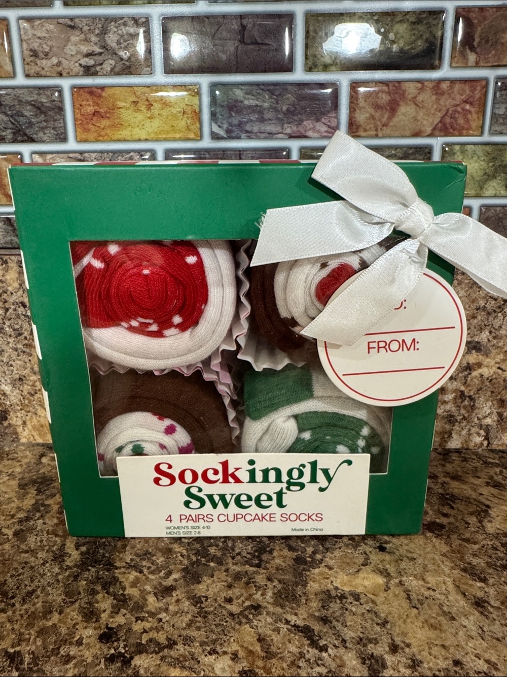 Sockingly Sweet Cupcake Socks 4 Pair NEW